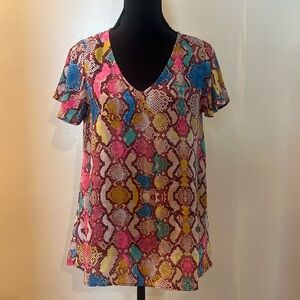 Colorful Snake Print Shirt